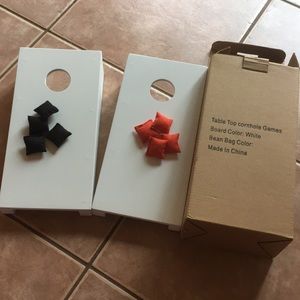 Games - table top set of 2 - Corn hole & Ping pong - Xmas stocking stuffer NEW